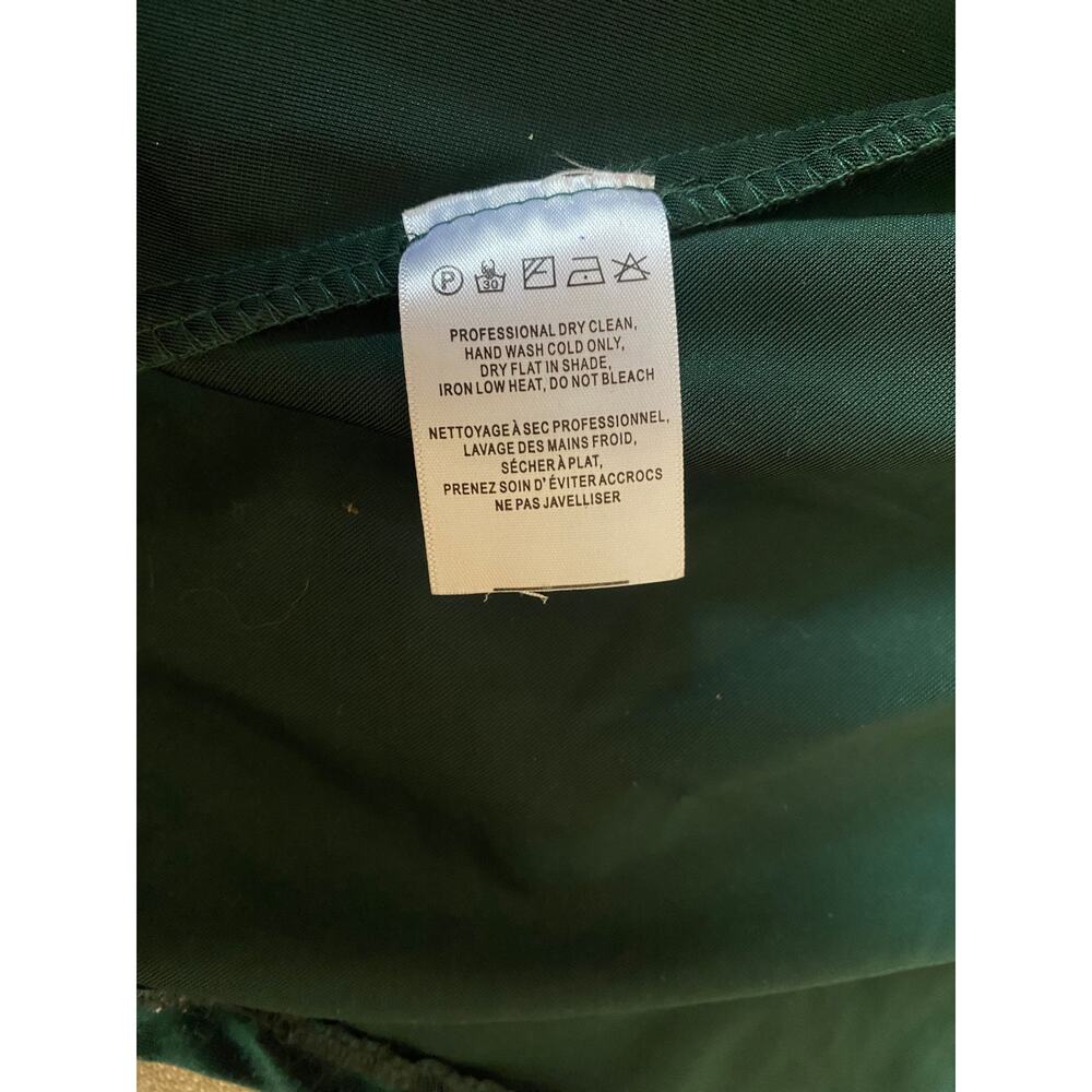 Jenny Yoo Cybill One Shoulder Dress with Slit in Emerald Green Size 8 - Picture 10 of 11